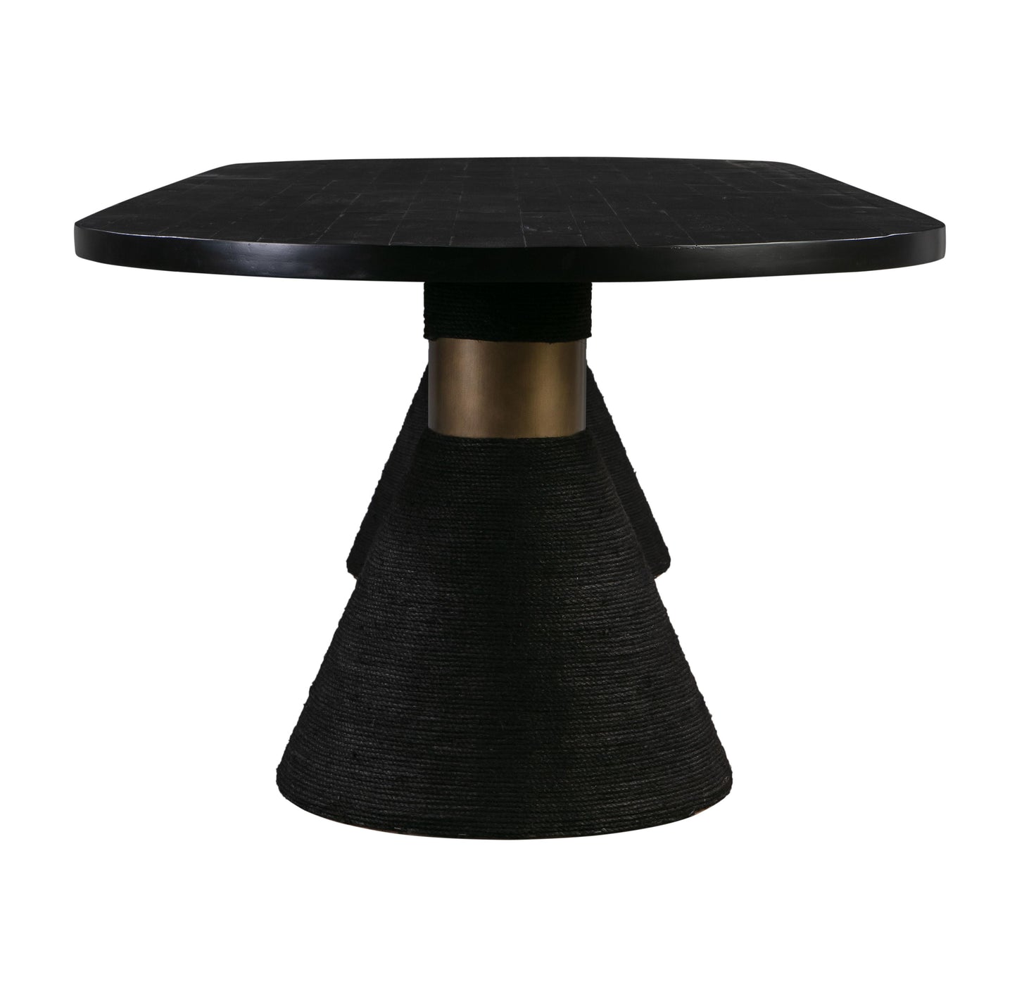 husky black rope oval table