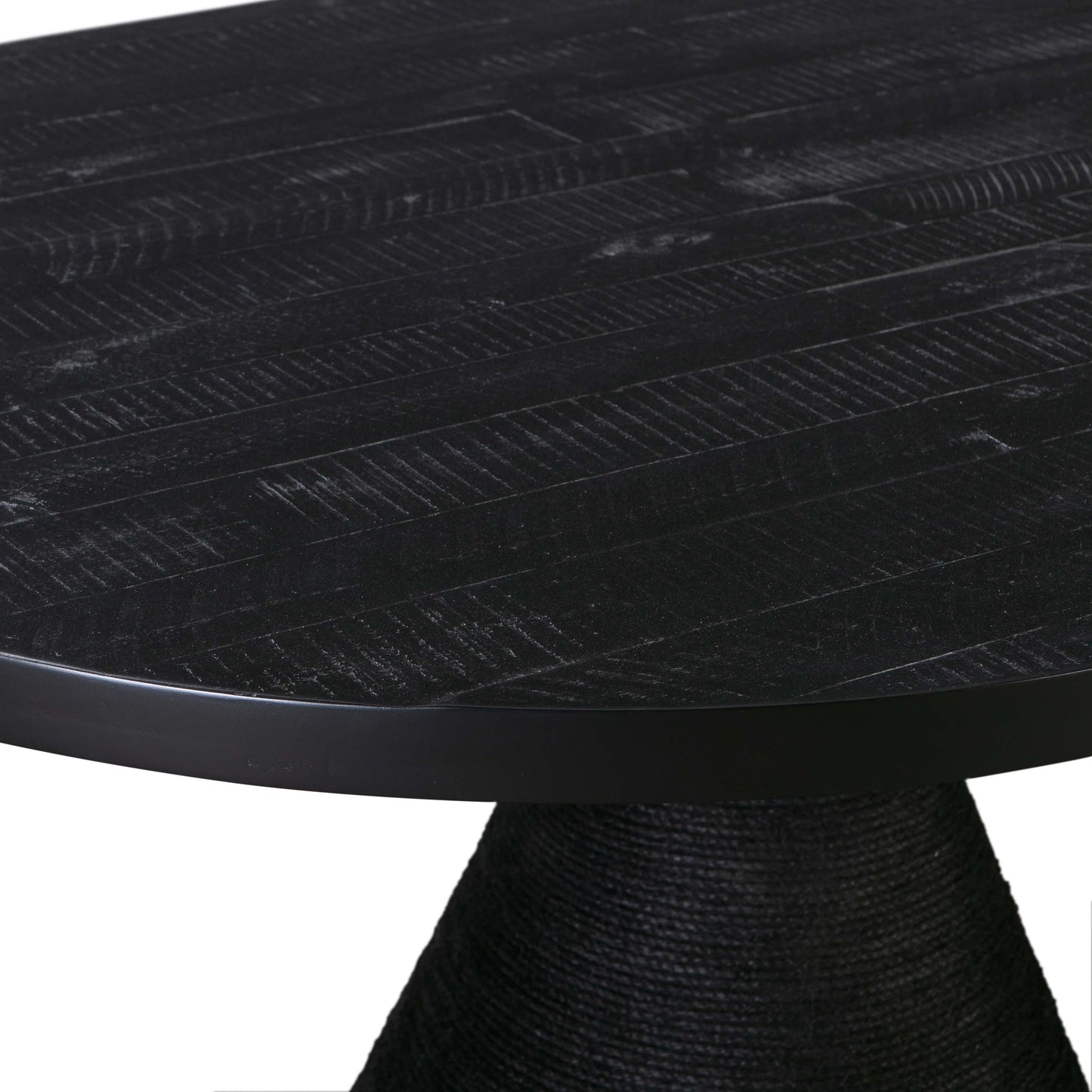 husky black rope oval table