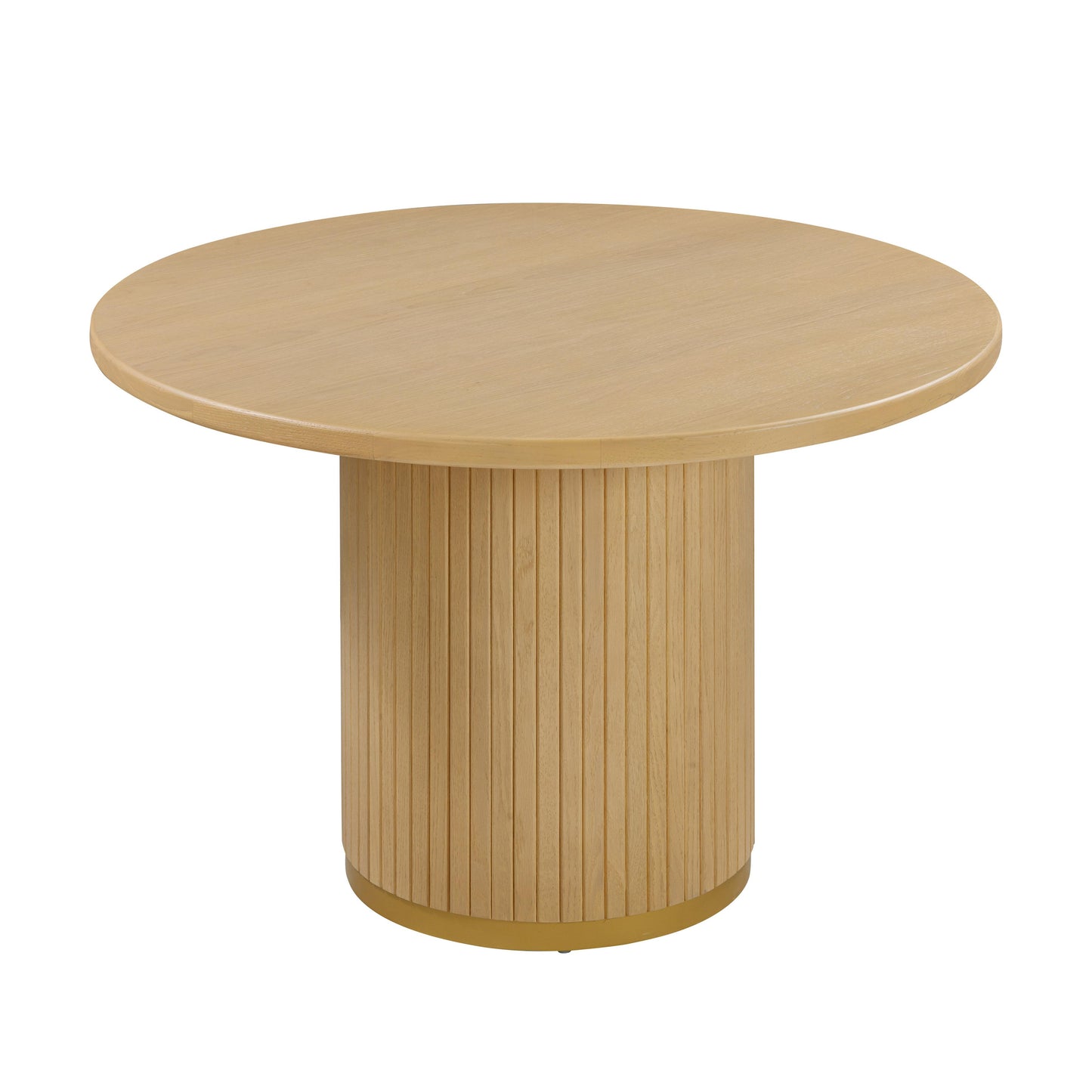 opal natural oak wood round dining table