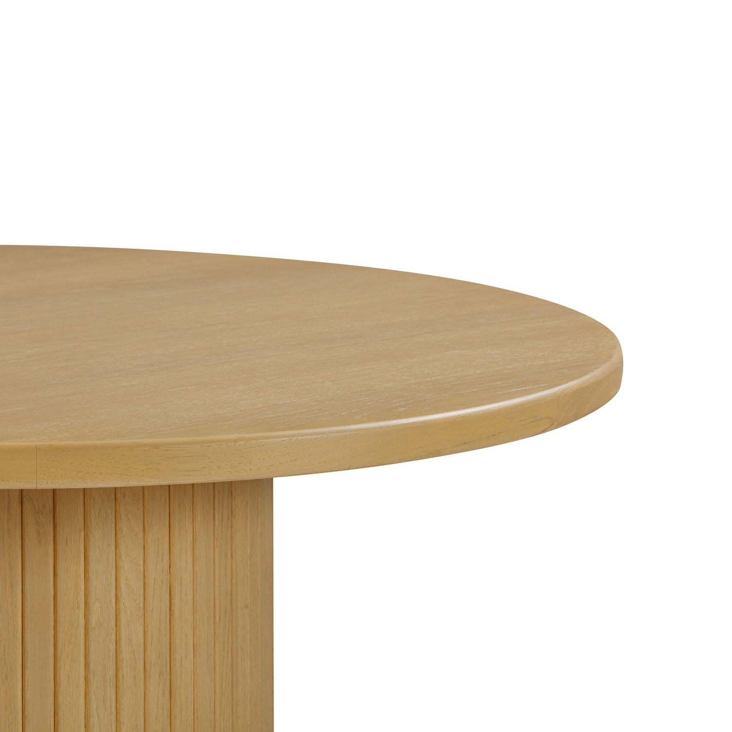 opal natural oak wood round dining table