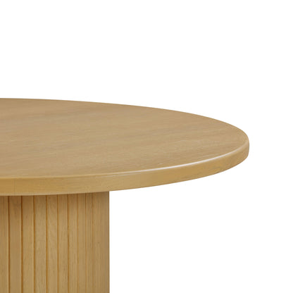 Opal Natural Oak Wood Round Dining Table