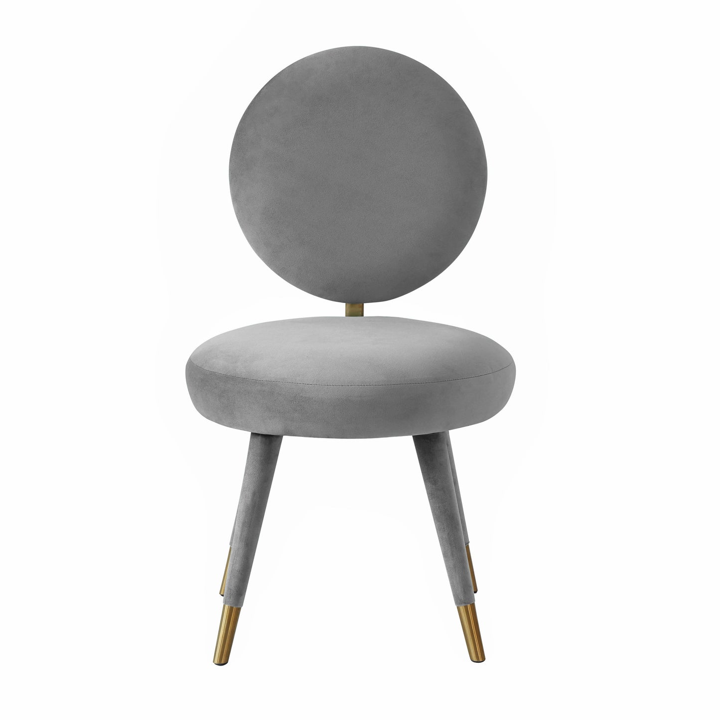 boba light grey velvet dining chair