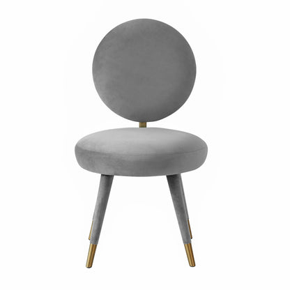 Boba Light Grey Velvet Dining Chair