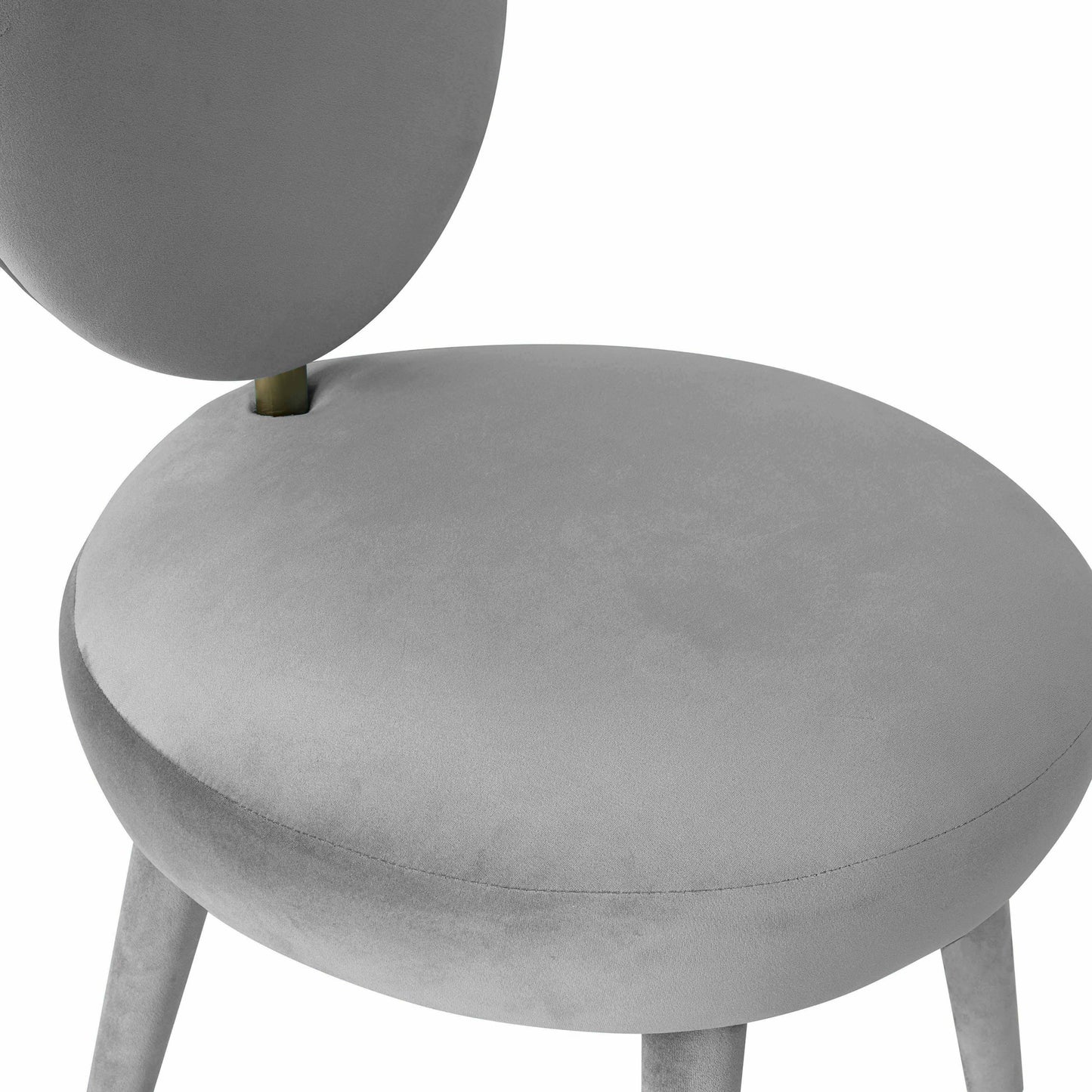 boba light grey velvet dining chair