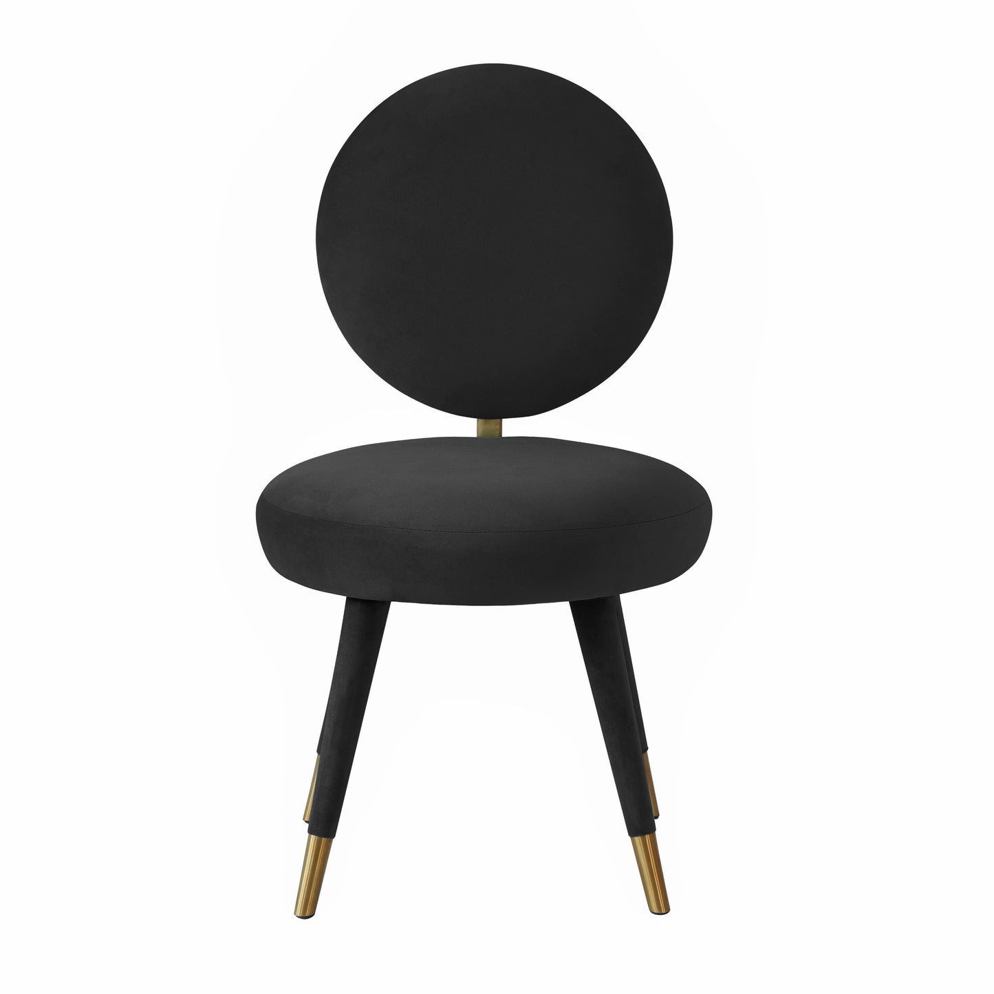 boba black velvet dining chair