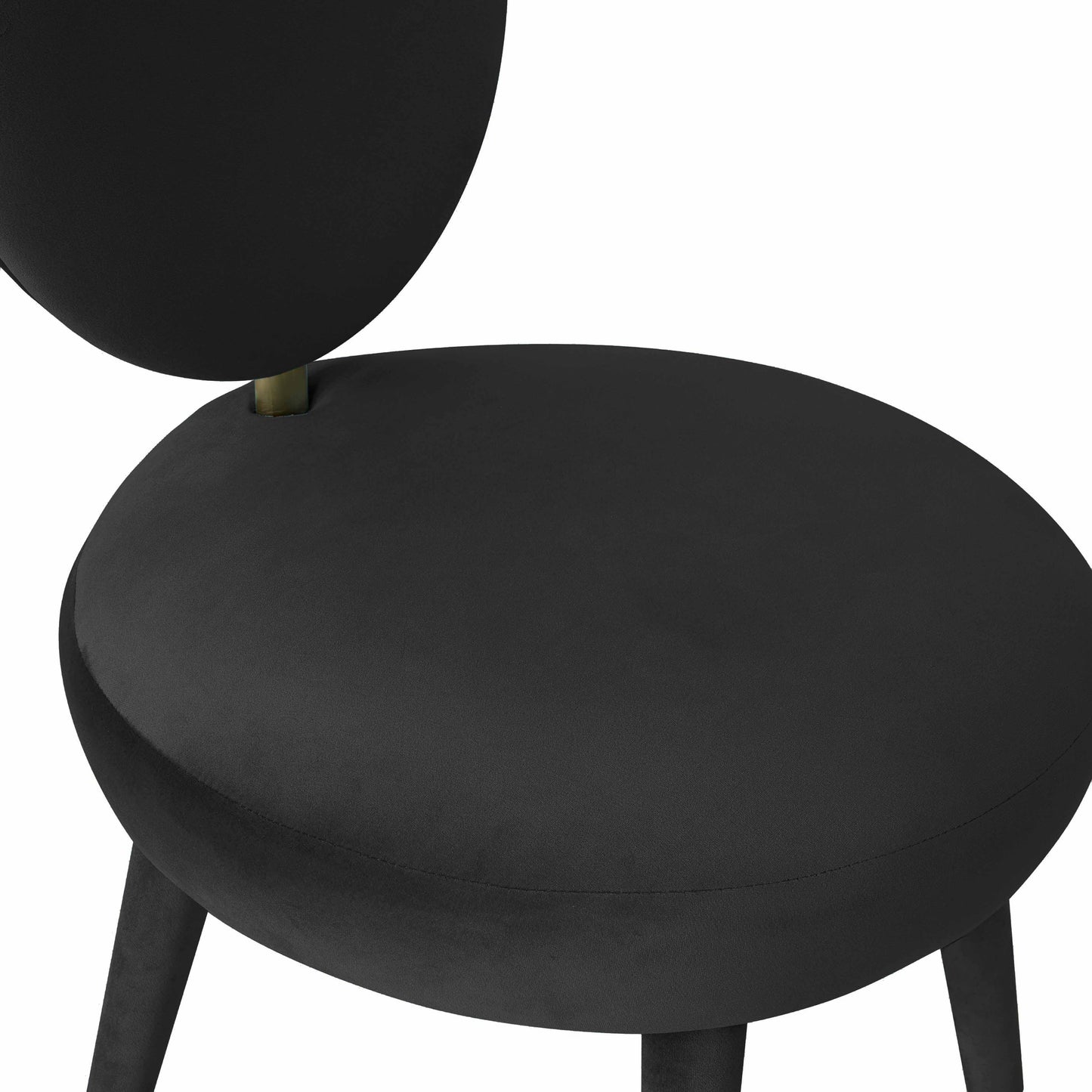 boba black velvet dining chair