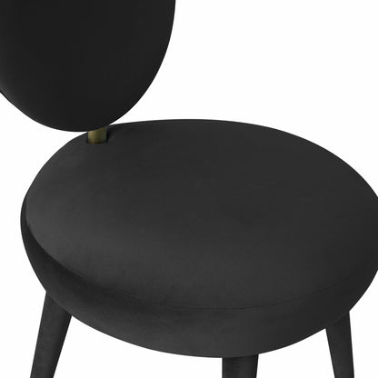 Boba Black Velvet Dining Chair