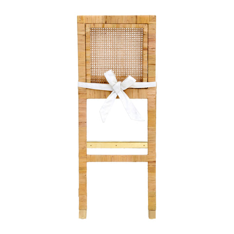 Arielle Bellamy Woven Rattan Performance Fabric Stool - image 6