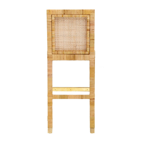 Arielle Bellamy Woven Rattan Performance Fabric Stool - image 7