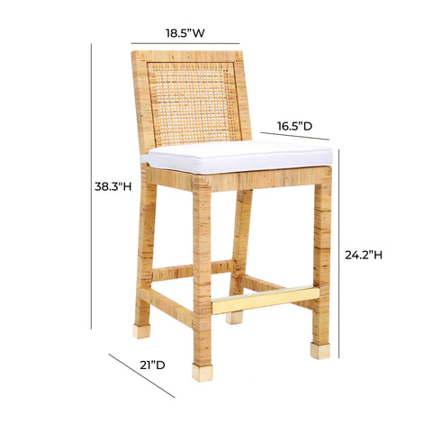 Collins Rattan Counter Stool
