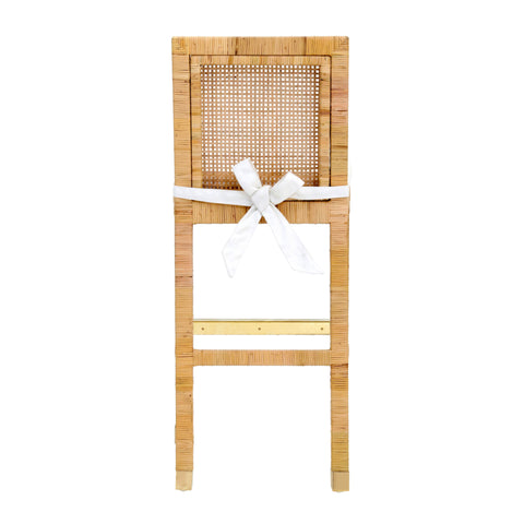 Arielle Bellamy Woven Rattan Performance Fabric Stool - image 6