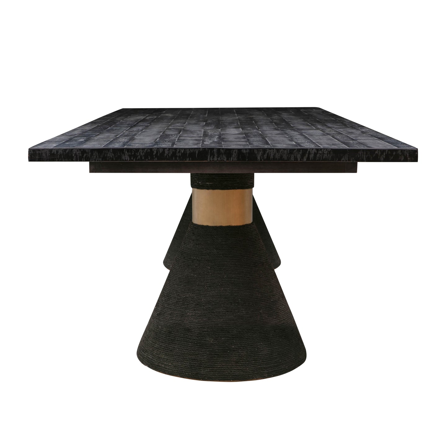 husky black rope rectangular table