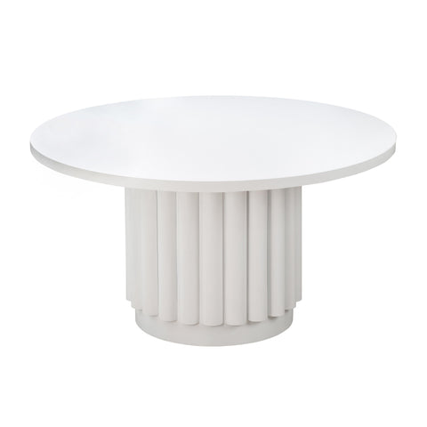 McKenzie 55 Inch White Round Dining Table