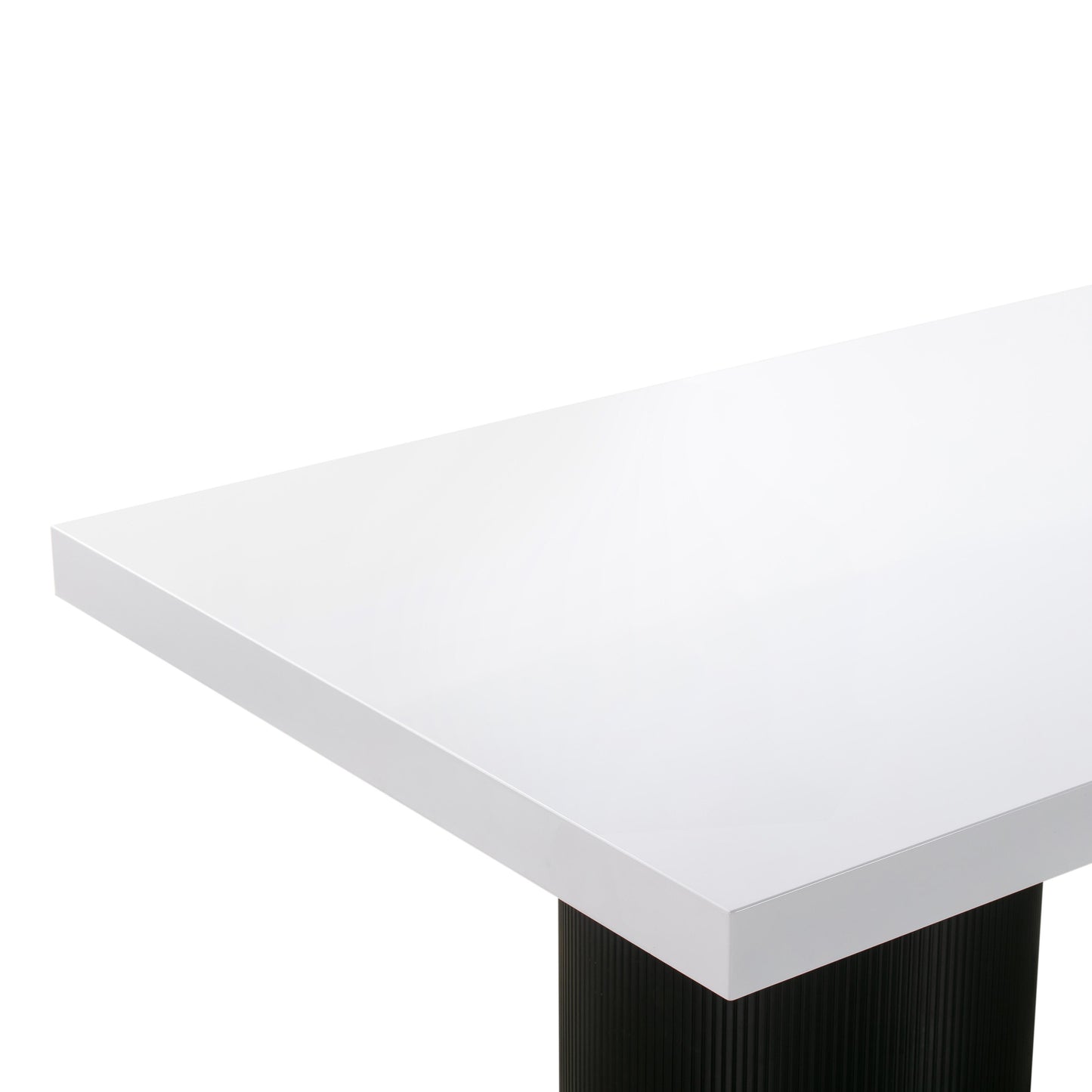 ziva white lacquer dining table