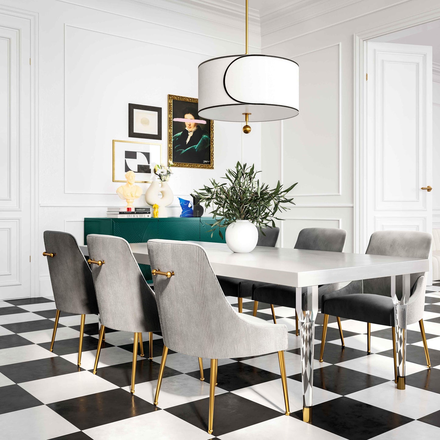 cordoba glossy lacquer dining table