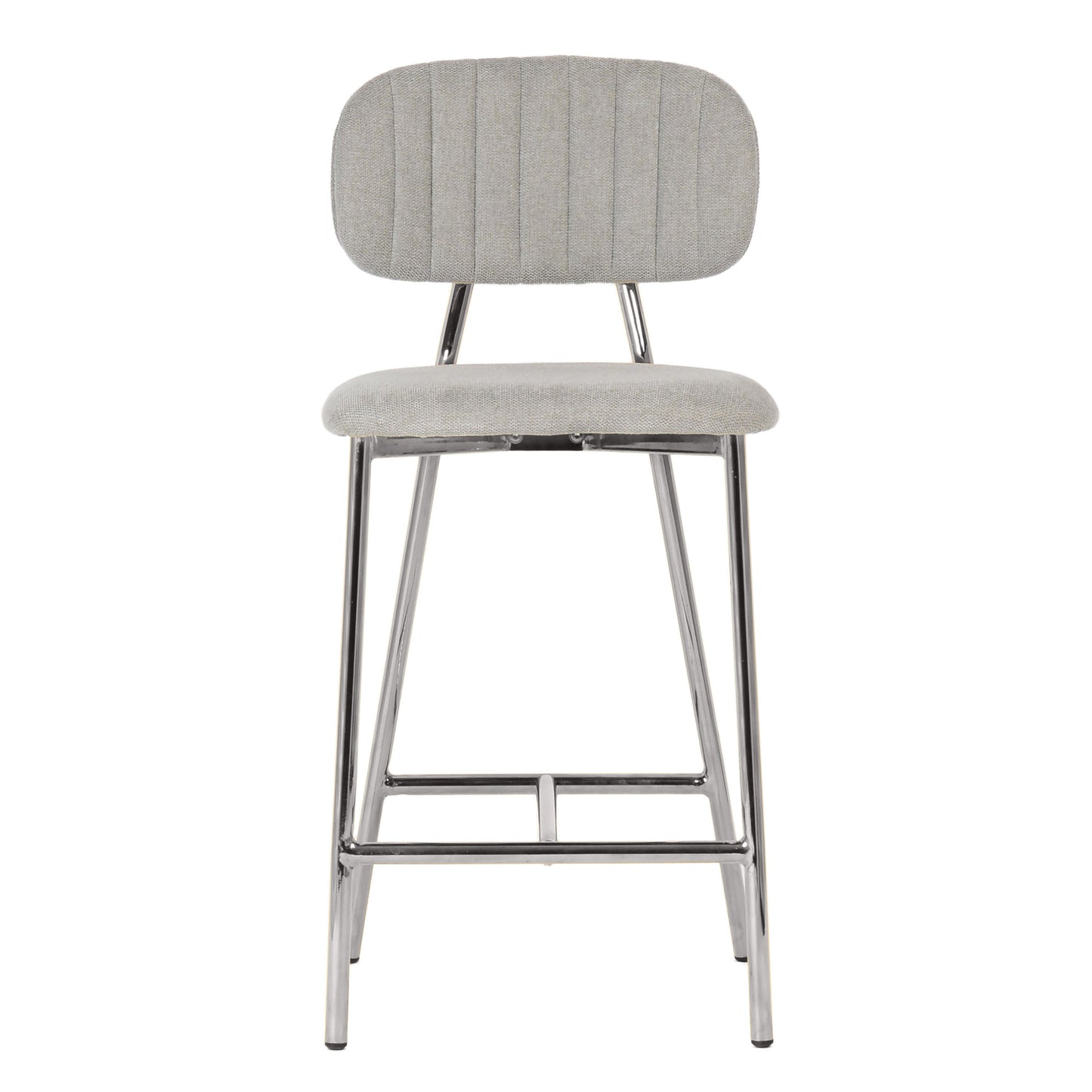 catarina grey counter stool - silver legs (set of 2)