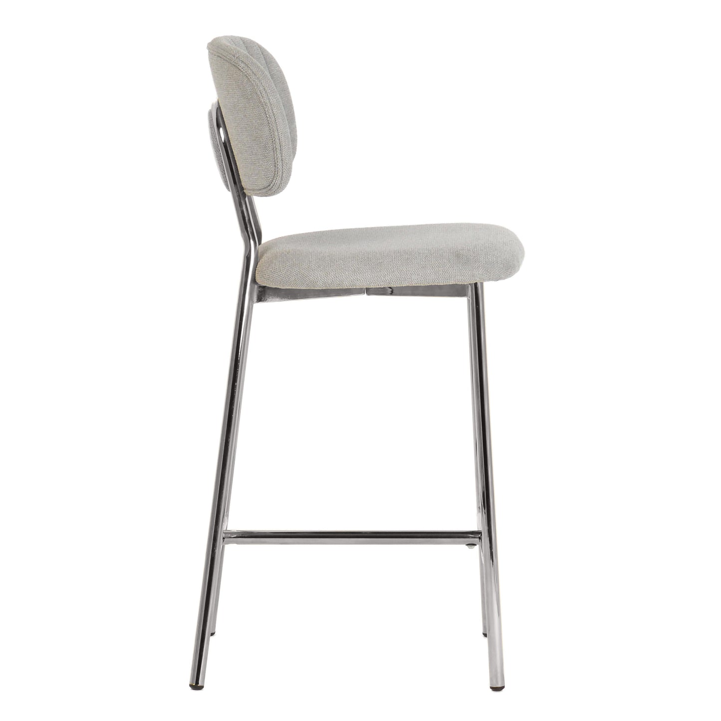 catarina grey counter stool - silver legs (set of 2)