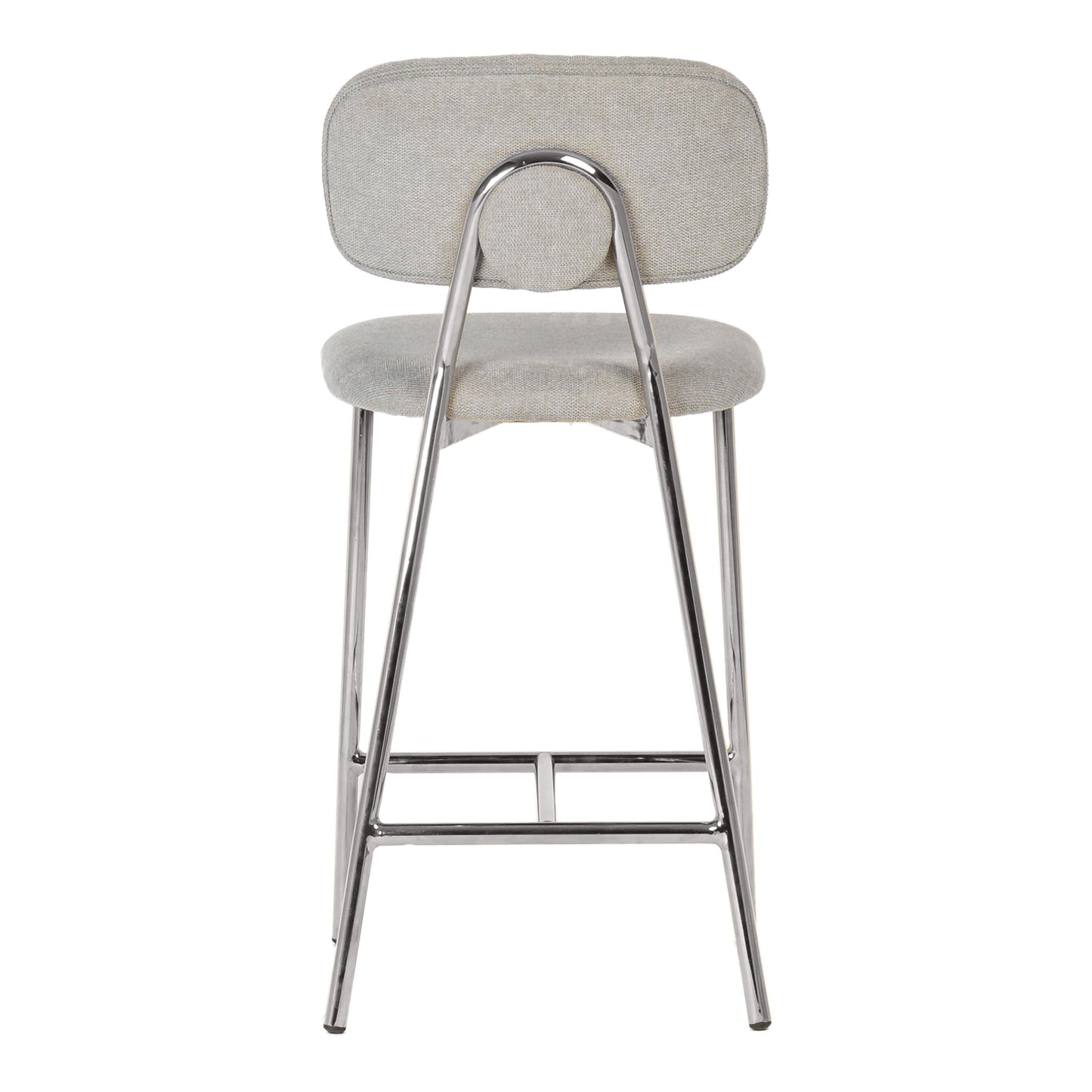 catarina grey counter stool - silver legs (set of 2)