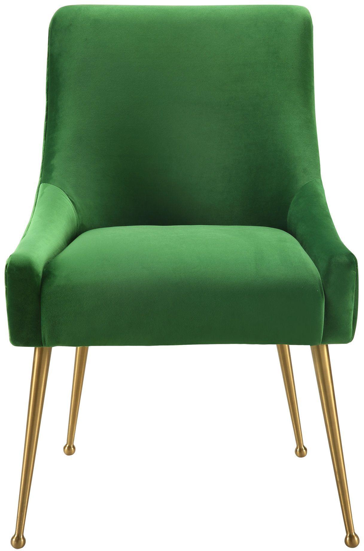 lyrical green velvet side chair