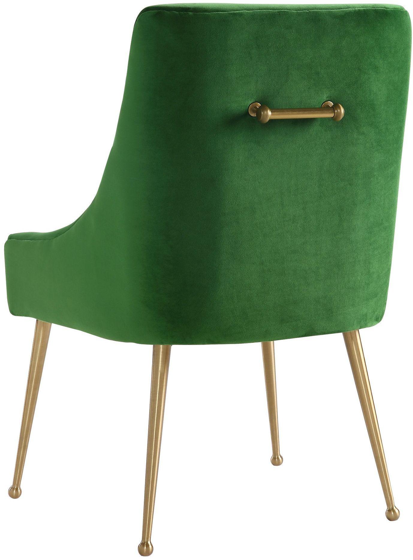 lyrical green velvet side chair