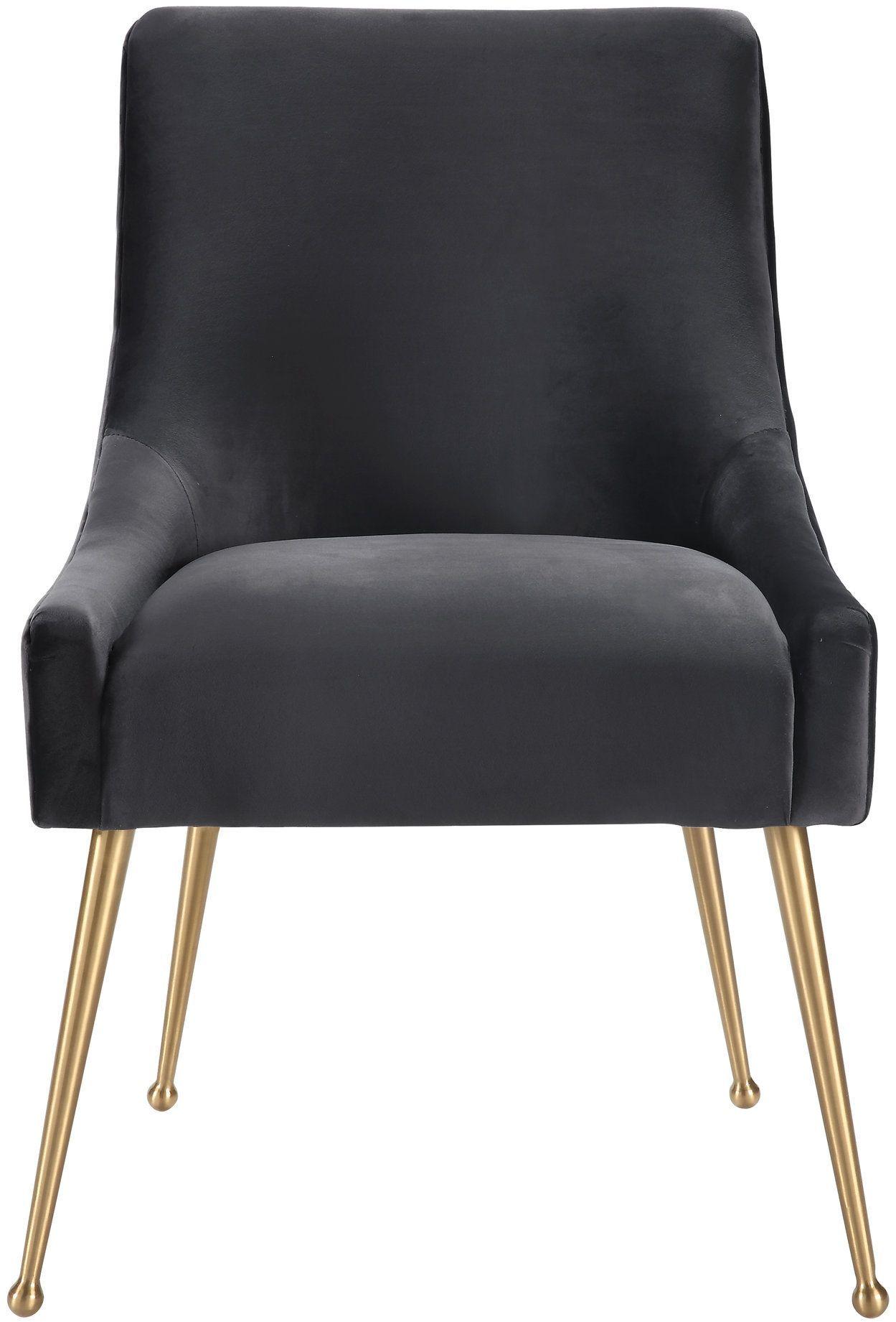 lyrical grey velvet side chair