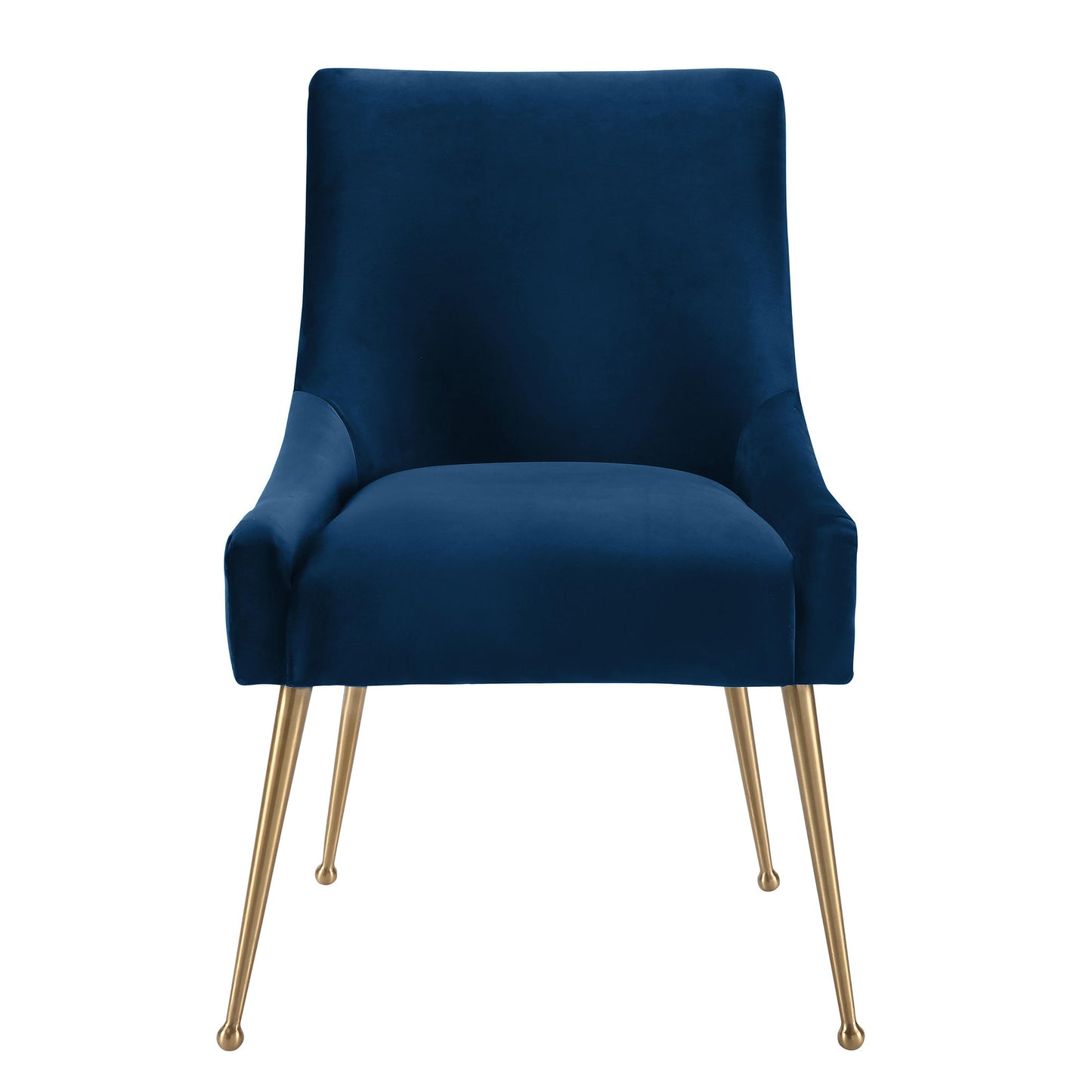 lyrical navy velvet side chair