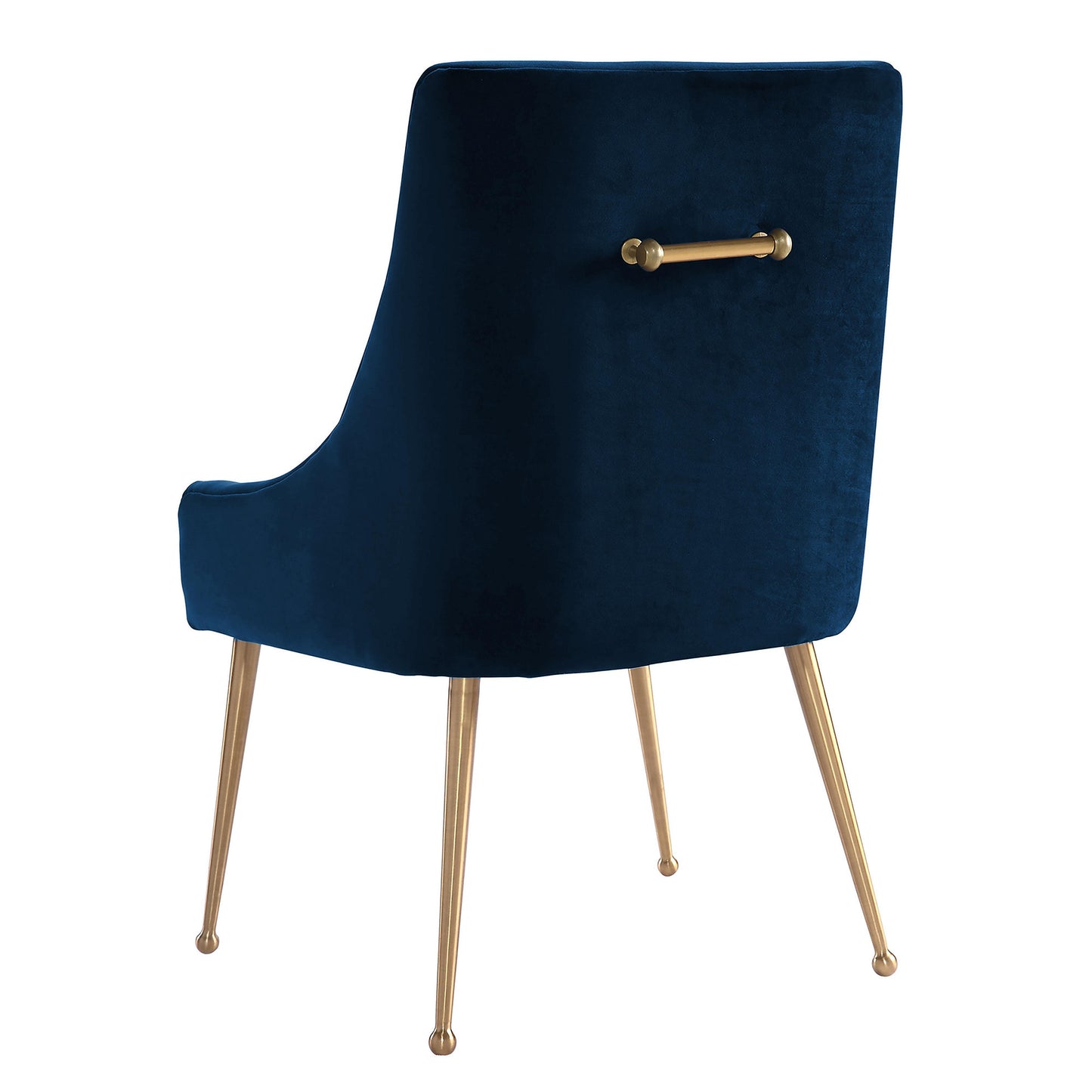 lyrical navy velvet side chair