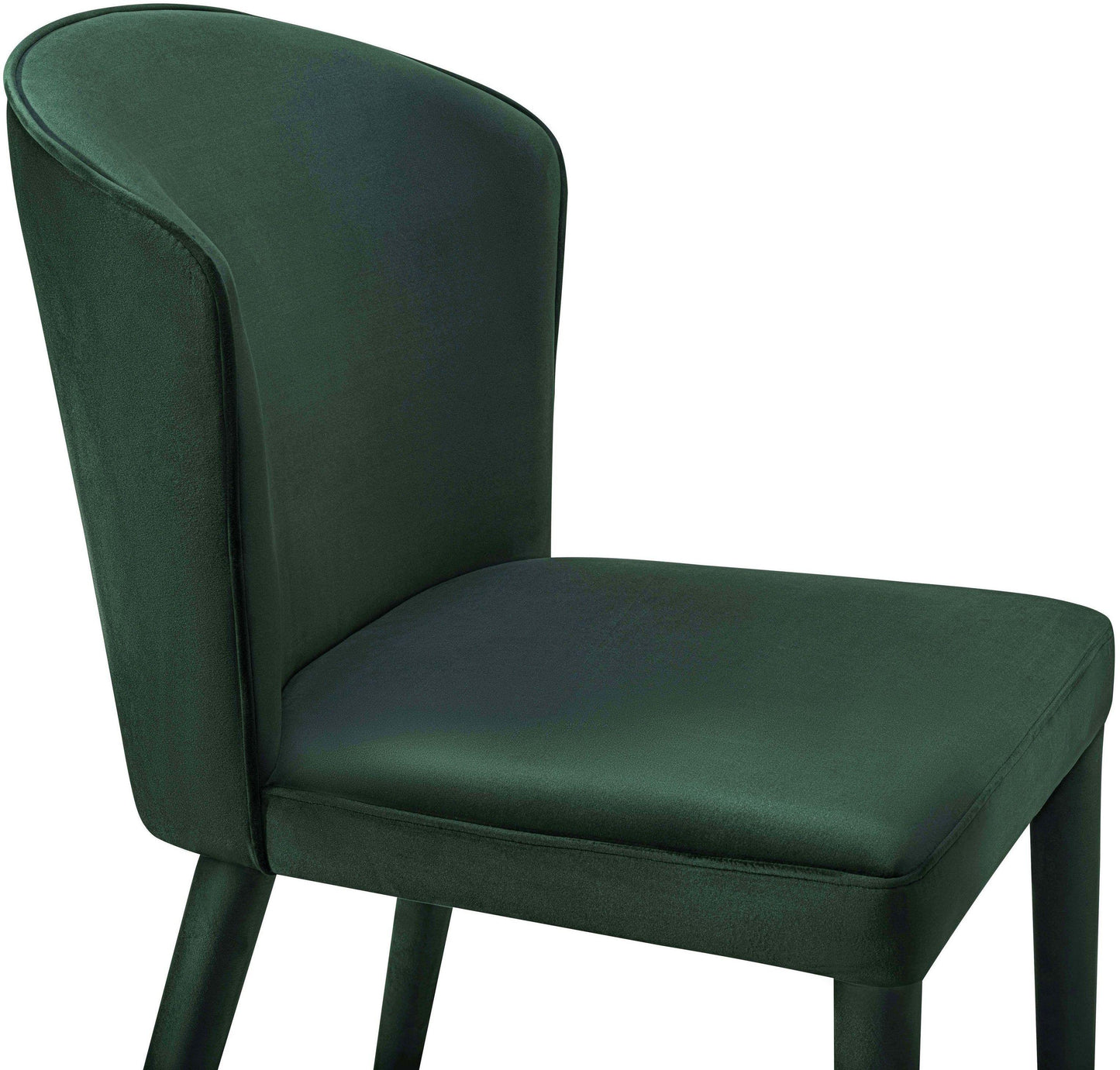 nirsa forest green velvet chair