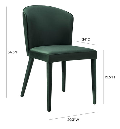 Nirsa Forest Green Velvet Chair