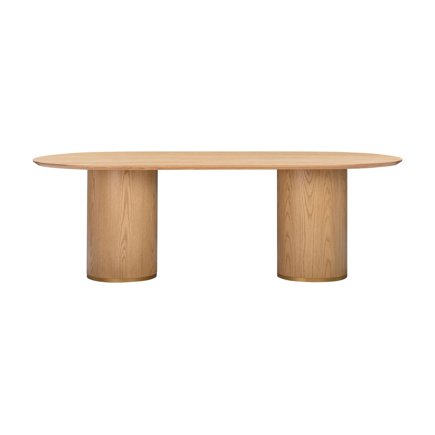 tarra natural ash wood oval dining table