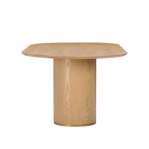 Solene Capri 95" Natural Ash Wood Oval Dining Table - image 4
