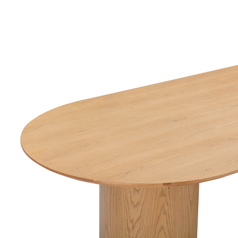 Solene Capri 95" Natural Ash Wood Oval Dining Table - image 6