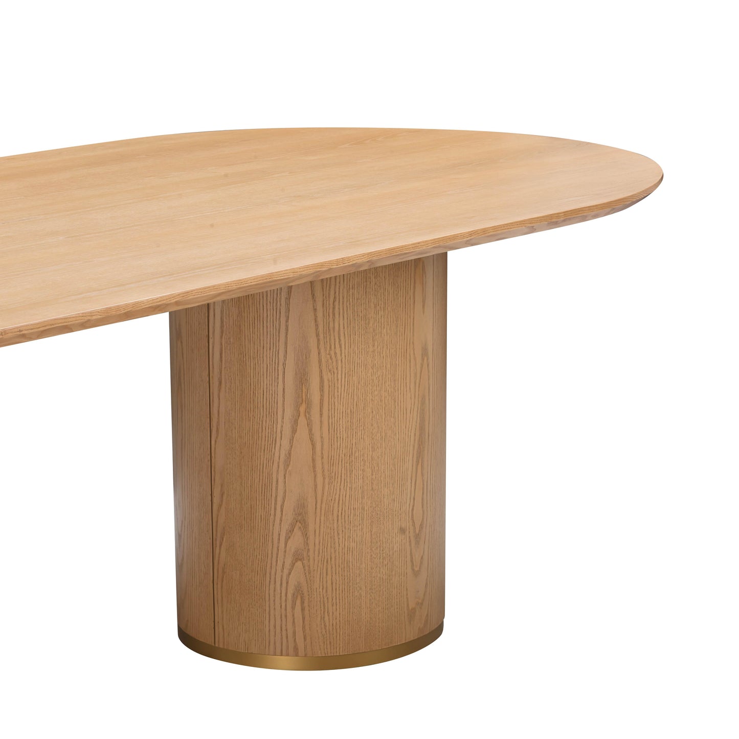 tarra natural ash wood oval dining table