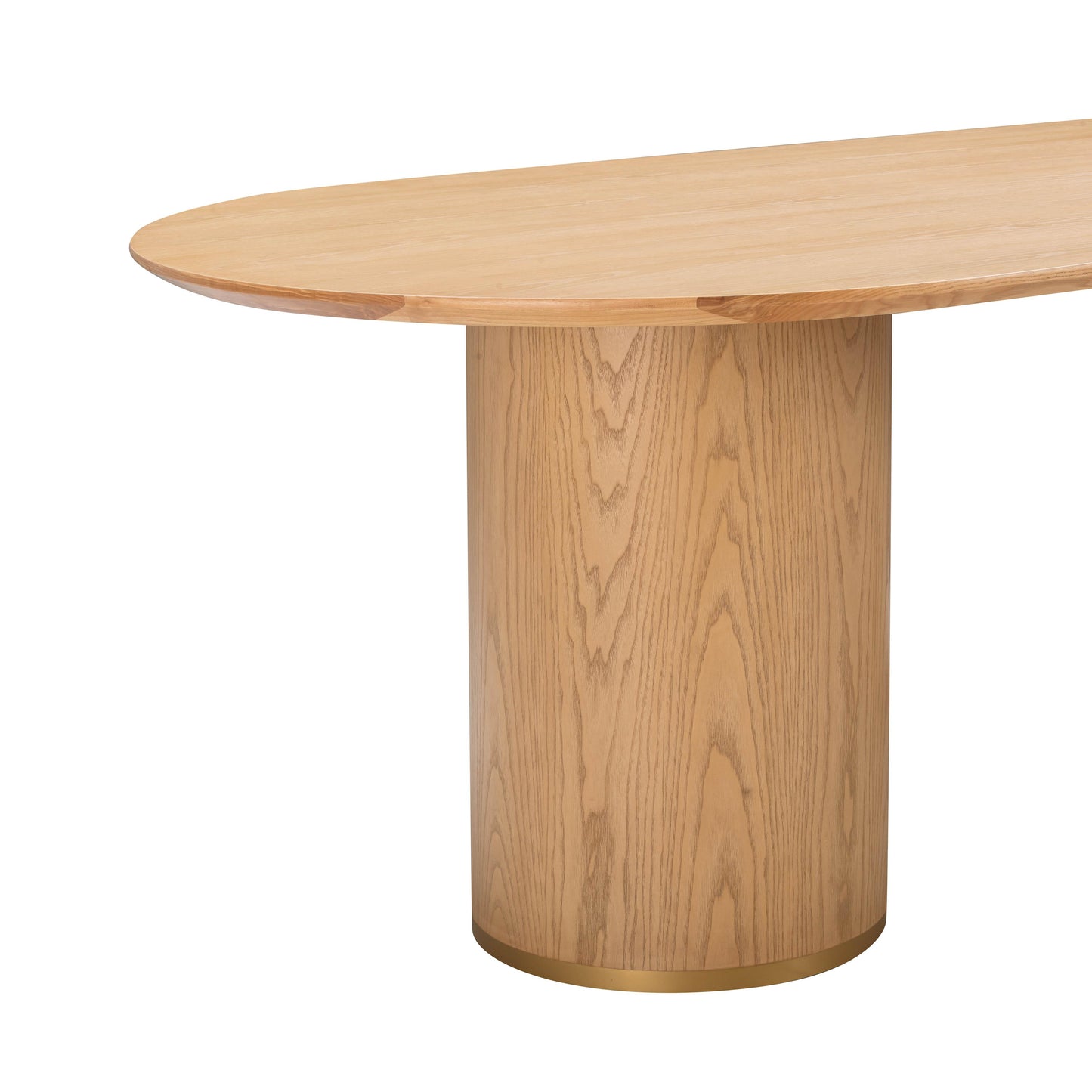 tarra natural ash wood oval dining table