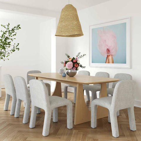 Odette Como Natural Ash Rectangular Dining Table (79"-94") - image 2