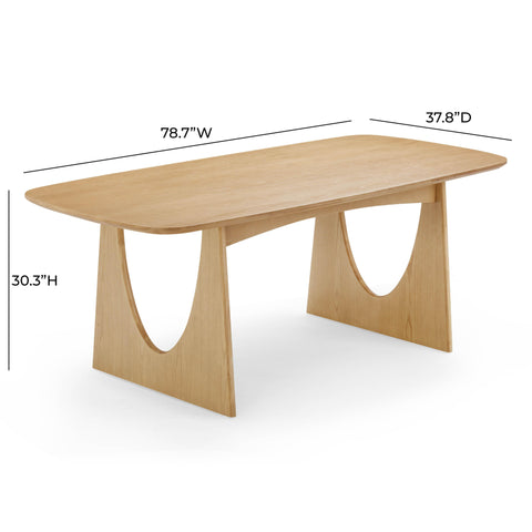 Odette Como Natural Ash Rectangular Dining Table (79"-94") - image 8