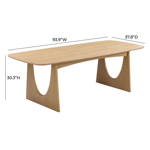 Odette Como Natural Ash Rectangular Dining Table (79"-94") - image 8