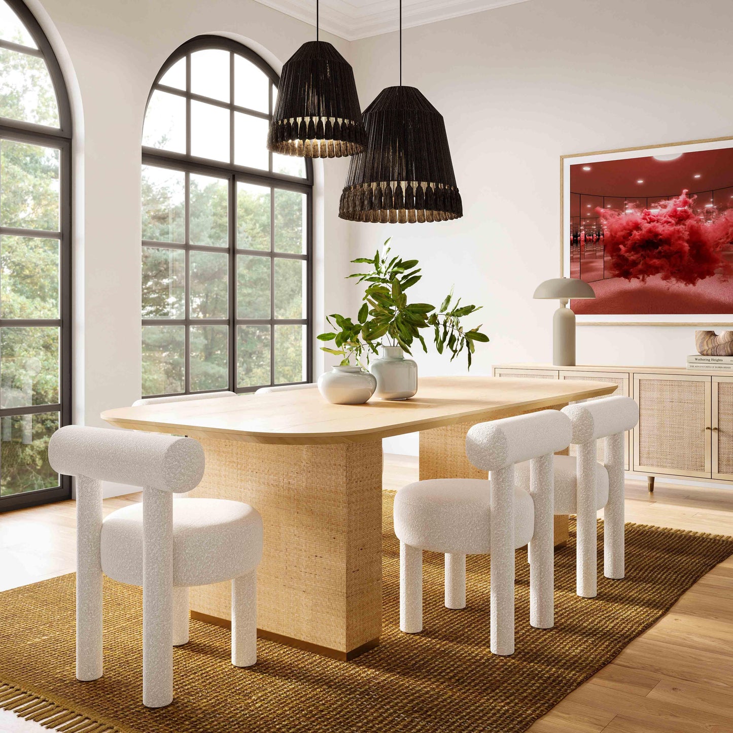 matra 96" rectangular dining table