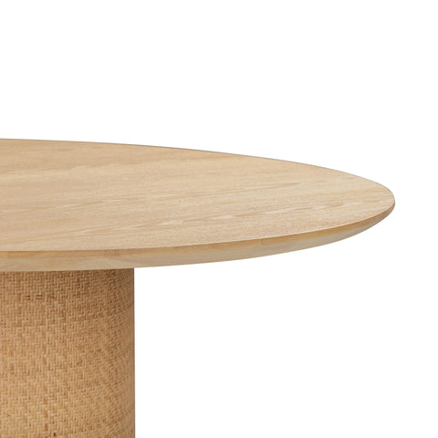 Florence Arden 47" Natural Ash &amp; Rattan Round Dining Table - image 5