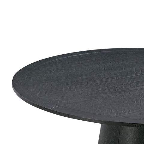 Cindy Black Oak Round Dining Table