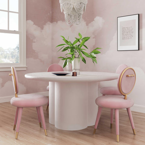 Colette Fontaine 59" Faux Plaster Indoor / Outdoor Round Dining Table - image 2