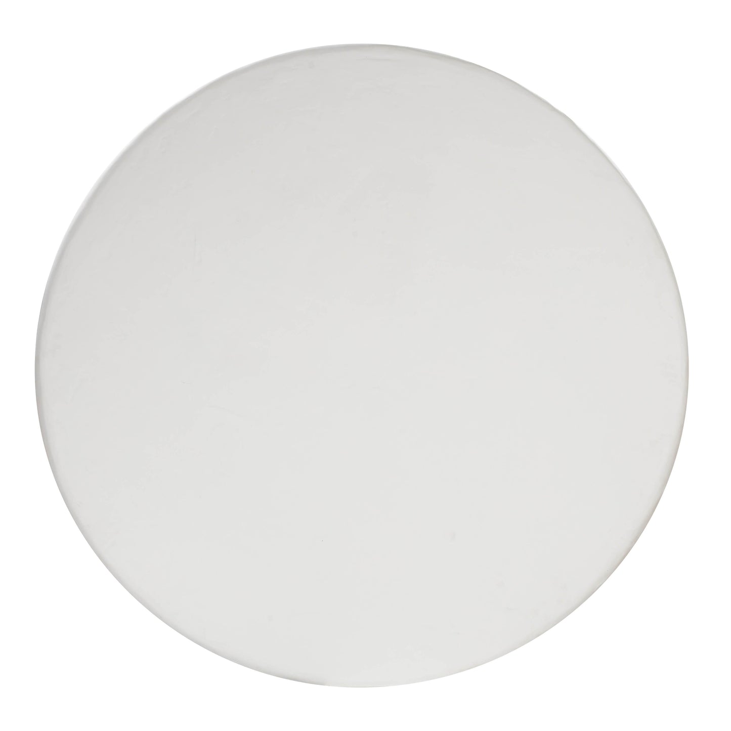 winter white faux plaster round dining table