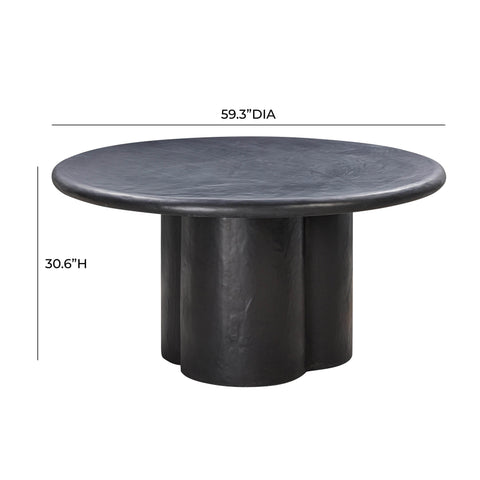 Colette Fontaine 59" Faux Plaster Indoor / Outdoor Round Dining Table - image 7