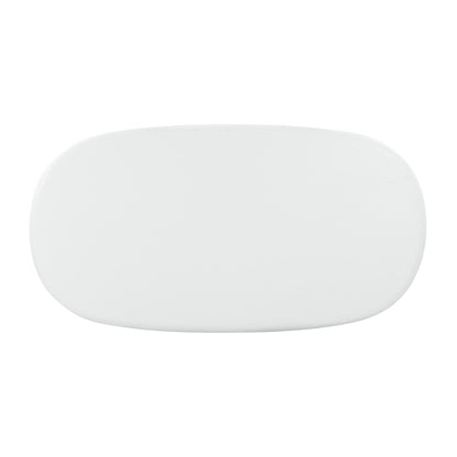 Winter White Faux Plaster Oval Dining Table