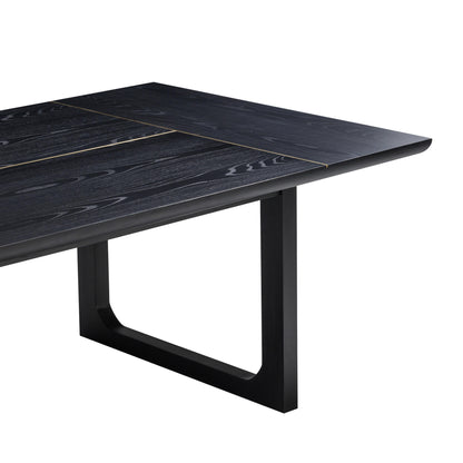 Maiori Black Ash Rectangular Dining Table