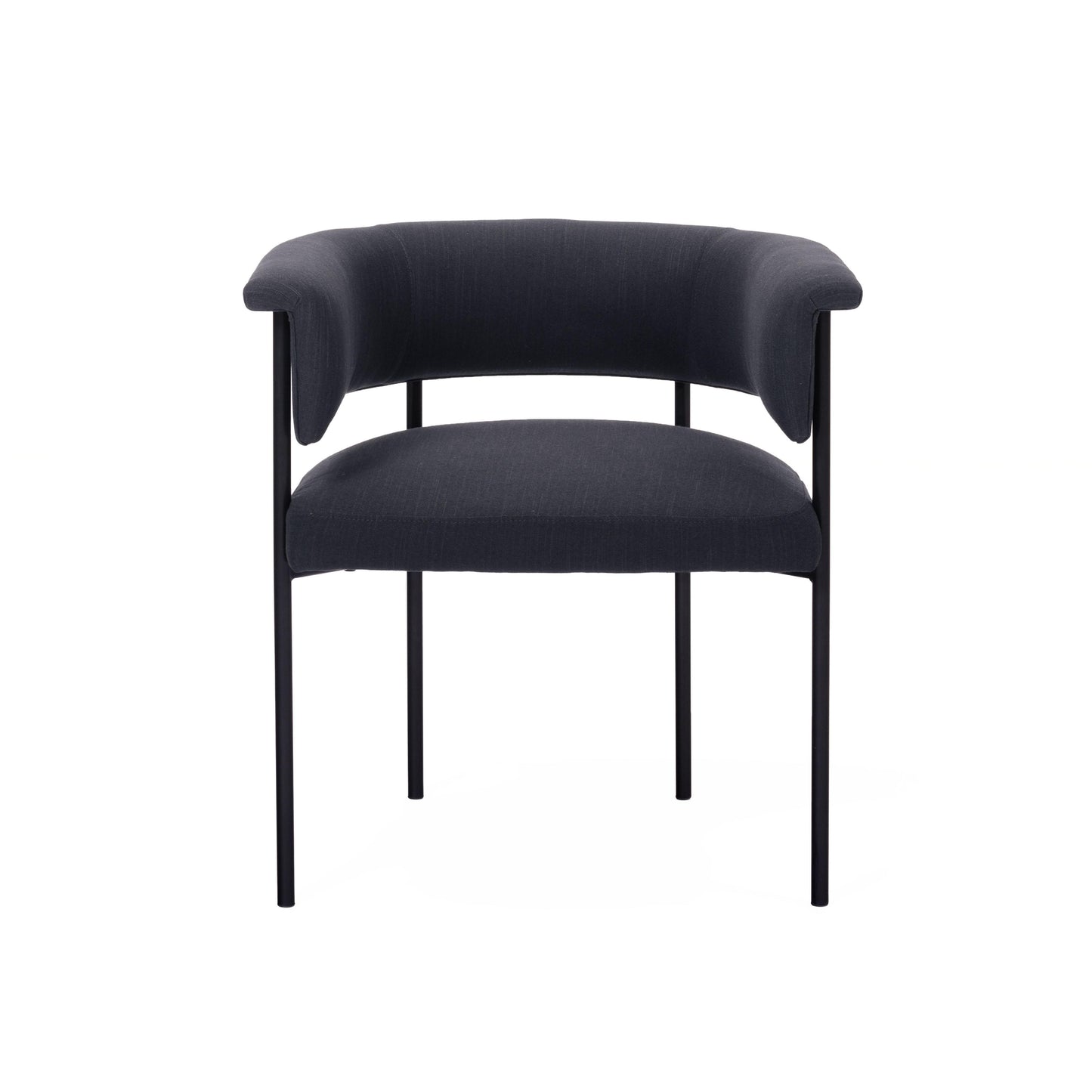 sasha black performance linen dining chair