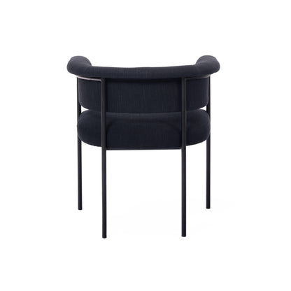 Sasha Black Performance Linen Dining Chair