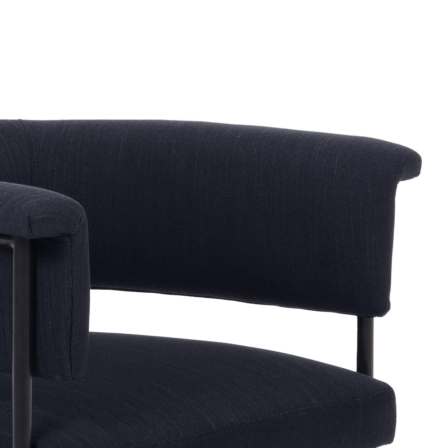 sasha black performance linen dining chair