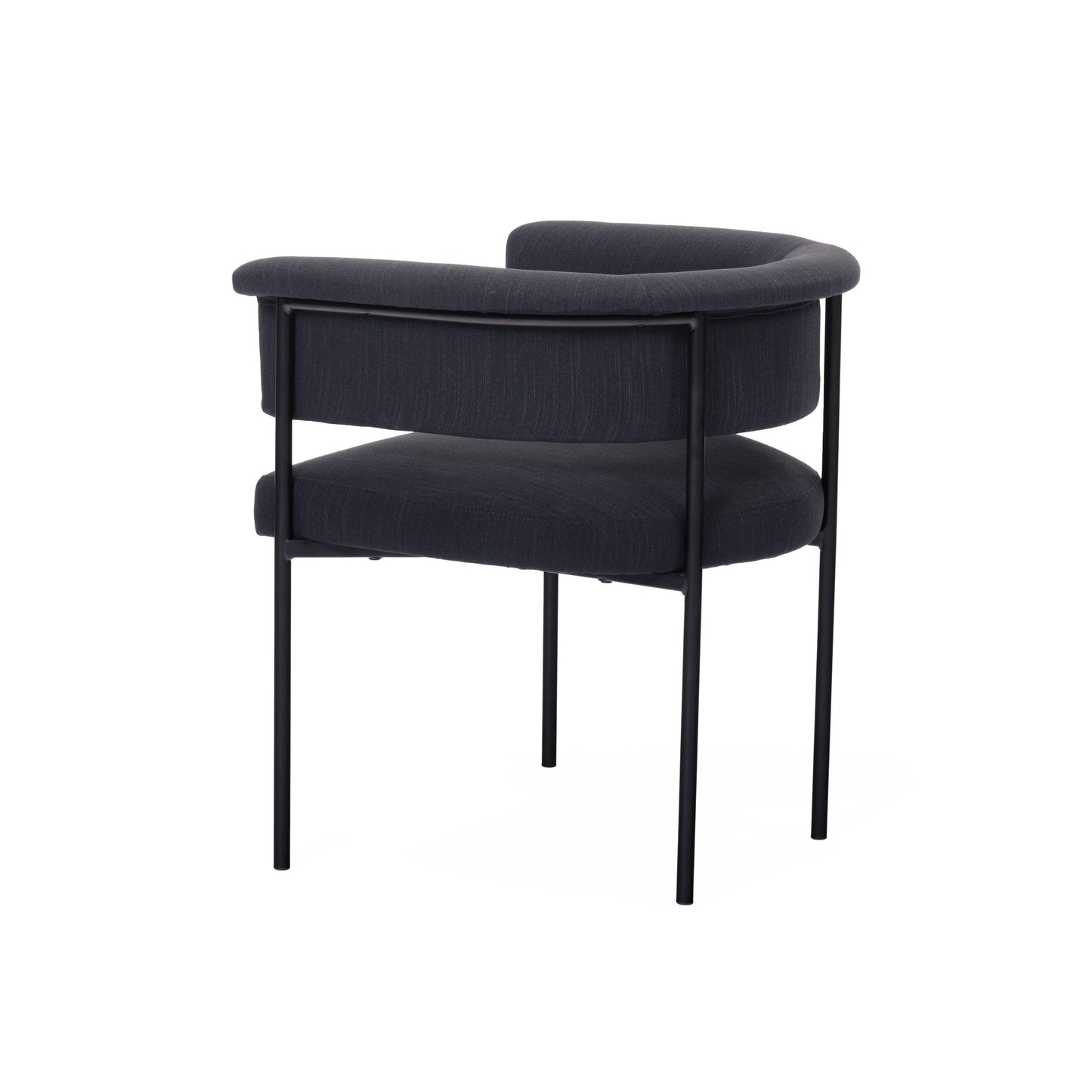 sasha black performance linen dining chair