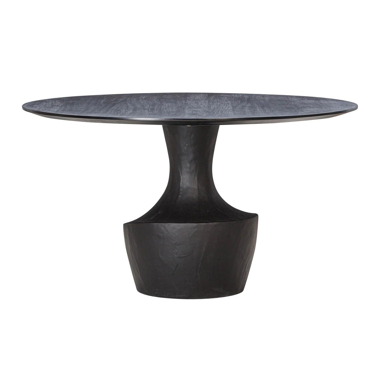 blaze black acacia & faux plaster dining table